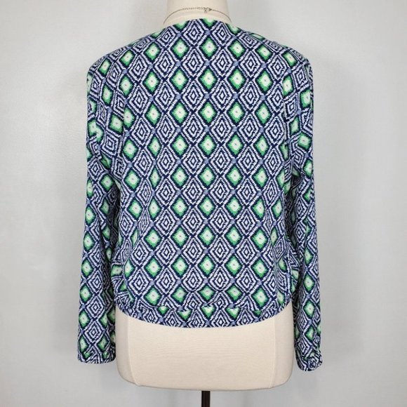 Baccini Lightweight Bomber Style Ikat Jacket Size XL - Picture 9 of 14